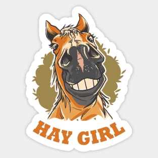 Horse Riding Horse Lover Horse Girl Hay Girl Sticker